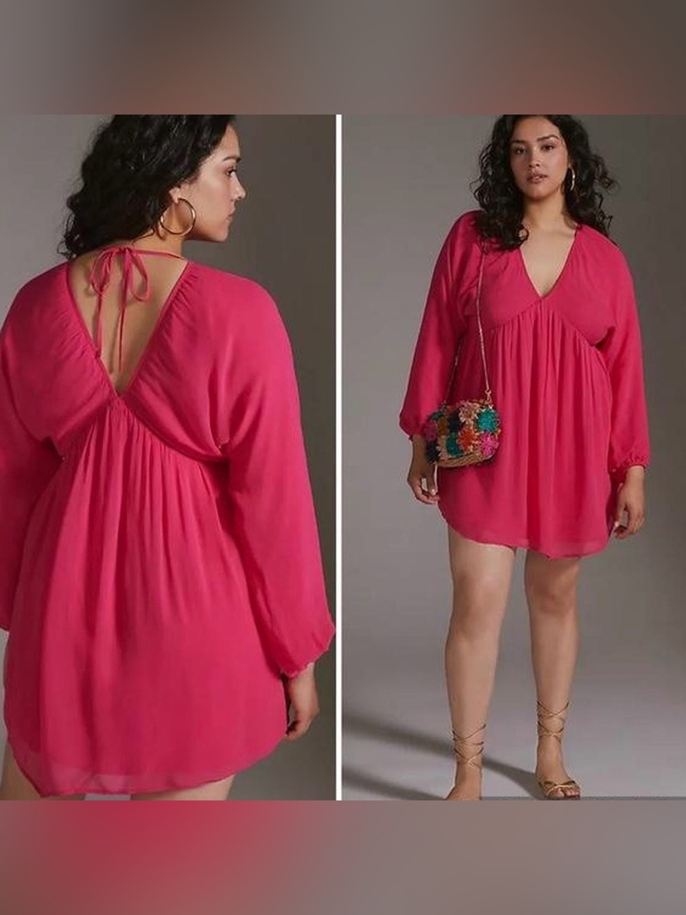 Anthropologie Forever That Girl Sheer Flowy Mini Dress Size M